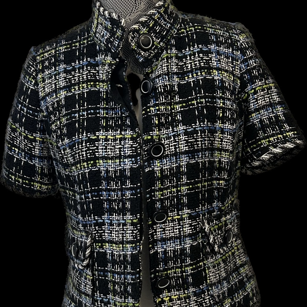 Grace Elements Multicolor Tweed Blazer. Beautiful Fitted.
